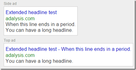 The ad with the period at the end of description line 1 thumbnail