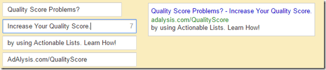 An ad with extended headlines thumbnail