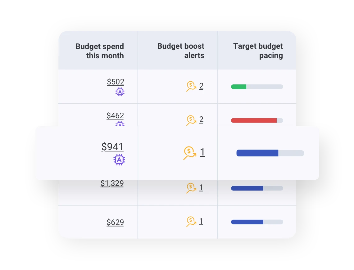 Manage thousands of client budgets with ease