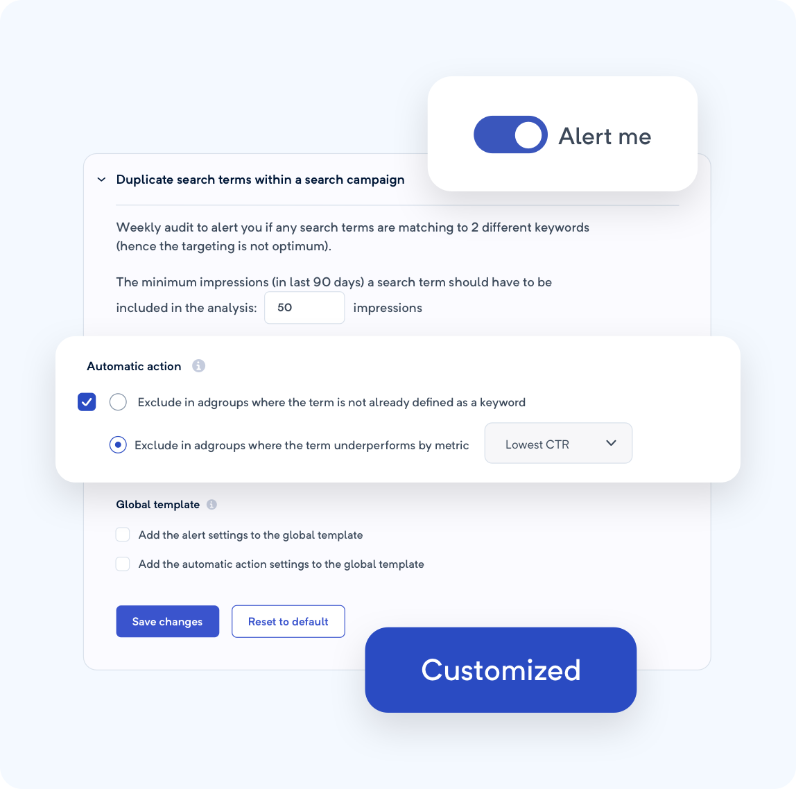 Duplicate search terms